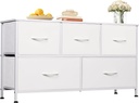 WLIVE Dresser for Bedroom with 5 Drawers, Wide Chest of Drawers, Fabric Dresser,