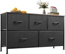 WLIVE Dresser for Bedroom with 5 Drawers, Wide Chest of Drawers, Fabric Dresser,