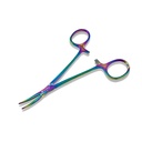Cynamed Mosquito Rainbow Clamping Locking Forceps - (5 In. (12.7 Cm), Curved Jaws