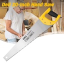 Deli 20-Inch Pro Hand Saw,7 TPI Fine-Cut Soft-Grip Handsaw with Deep Gullets and Ergonomic Non-Slip Handle, for Sawing,Pruning,Gardening,Wood,Plastic and Drywall