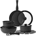 15 Pcs Pots and Pans Set Non Stick, Kitchen Cookware Sets with Detachable Handle