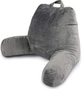 Milliard Reading Pillow with Shredded Memory Foam, Large Adult Backrest with Arm