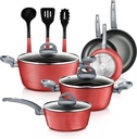 Nutrichef Kitchenware Pots&Pans Stylish Cookware, Non-Stick Coating Inside&Outsi