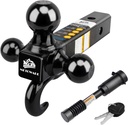 Heavy Duty Trailer Ball Size 1-7/8", 2" and 2-5/16", Fits 2 Inch Receiver Picku