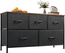 WLIVE Dresser for Bedroom with 5 Drawers, Wide Chest of Drawers, Fabric Dresser,