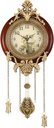 Aero Snail Dia 9-Inch Retro Style Vintage Wood Indoor Wall Clock with Swinging P
