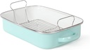 Martha Stewart Thayer 16" Enamel on Steel Roaster Pan W/Stainless Steel Rack - M