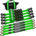 Rhino USA Ratchet Car Tie down Straps - Heavy Duty 11,128Lb Break Strength - Ult