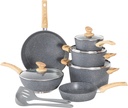 Induction Pots and Pans Set Non Stick, 12 Piece Kitchen Cookware Sets, Nonstick