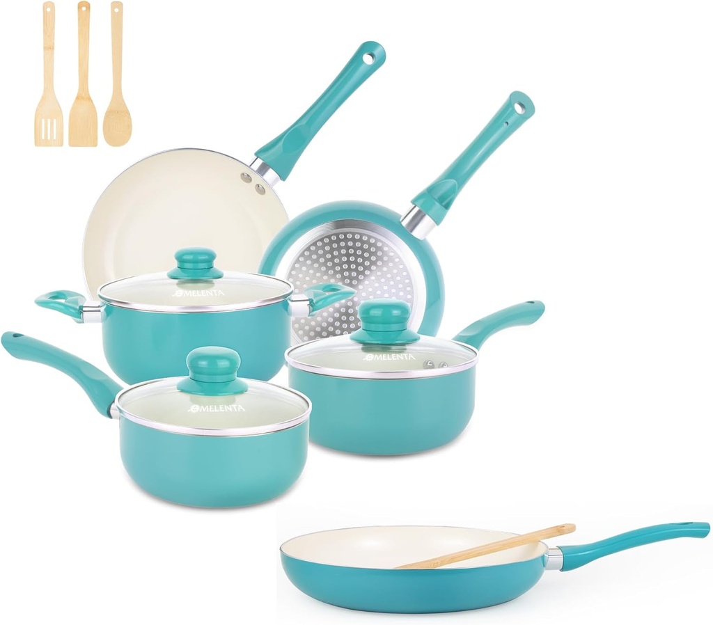 Nonstick Cookware Set - 12 Inch Frying Pan & More