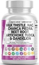 Milk Thistle 3000Mg NAC Chanca Piedra 2000Mg 60 Count