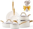 Ceramic Pots and Pans Set Nonstick 16 PCS Kitchen Cookware Sets Cookware Se