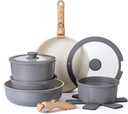 Country Kitchen Grey & Ivory 16 Piece Pots and Pans Set.