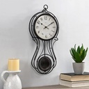 Firstime & Co. Harwick Pendulum Wall Clock, American Crafted, Black, 9.1 X 2.36