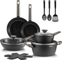 Induction Cookware Set 15-Piece, Nonstick Pots and Pans Set, Non Stick Kitchen C