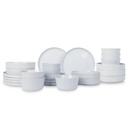 Stone Lain Celina 24-Piece Dinnerware Set Stoneware, Dinner and Cereal Bowls, Wh