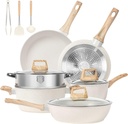 Pots and Pans Set Non Stick, 12 Pcs Kitchen Cookware Sets Induction Cookware Gra