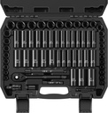 64-Piece 3/8" Drive Socket Set, SAE (5/16"-1") & Metric (6Mm-24Mm), Deep & Shall