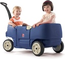 Step2 Wagon for Two plus for Kids, Large Folding Wagon, Safety Belts, under Seat