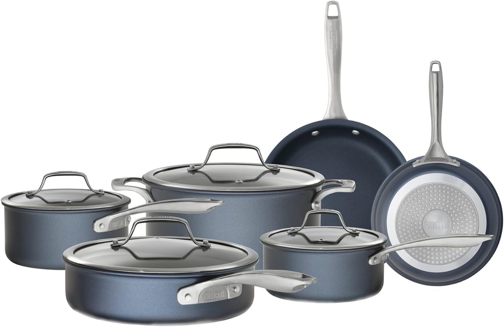Bialetti 10-Piece Sapphire Cookware Set - Fry Pan & More