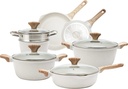 Country Kitchen 11 Piece Nonstick Induction Cookware Sets - Cast Aluminum Pots
