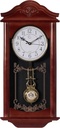 Vintage Grandfather Wood - Looking Plastic Antique Pendulum Wall Clock for Livin