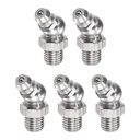Uxcell 201 Stainless Steel 45 Degree Hydraulic Grease Fittings M8 X 1Mm Thread, 5 Pack