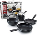 Granitestone Original Stackmaster 5 Piece Mini Cookware Set, Scratch-Resist