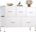WLIVE Dresser with 5 Drawers, Dressers for Bedroom, Fabric Storage Tower, Hallwa