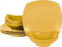 Gibson Home Zen Buffet Matte Porcelain Plates. Yellow, Service for 4 (8 )
