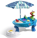 Step2 Fiesta Cruise Sand & Water Table with Umbrella for Kids, 10 Piece Accessor