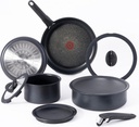 T-Fal Ingenio Nonstick Cookware Set 10 Piece, Induction, Oven Broiler Safe 500F,