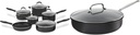 Cuisinart 11-Piece Nonstick Cookware Set, Black, 55-11BK & 12-Inch Deep Fry Pan