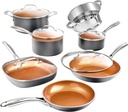 Gotham Steel 12 Pc Ceramic Pots and Pans Set Non Stick Cookware Set with Ultra N
