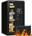 5.0 Cu Ft Extra Large Heavy Duty Home Safe Fireproof Waterproof, Anti-Theft Digi