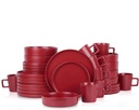 Stone Lain Coupe Dinnerware Set, Service for 8, Red
