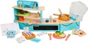 Bluey – Tabletop Restaurant – 32 Piece Wooden Roleplay Toy with Cutlery & Preten