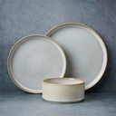 Famiware Star Dinnerware Sets, Plates and Bowls Set for 4, 12 Piece Dish Set, Ca