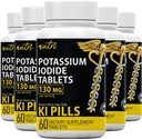 (5 Pack) Potassium Iodide Tablets 130 Mg - (300 Tablets) EXP 05/2032 - Ki Pills