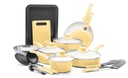 Greenlife 18-Piece Soft Grip Toxin-Free Healthy Ceramic Non-Stick Cookware Set,
