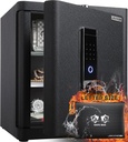 JINXNOBI Deluxe Biometric Safe with Fireproof Waterproof Safe Bag,2.25 Cubic Fee