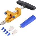 High-Quality Premium Glass Cutting Tool Kit with Glass Breaking Pliers and Glass Tile Cutter Tool Includes 2 Sharp Cutter Blades and 4 Durable Contact Feet Perfect for Precision Cutting