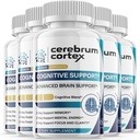 (5 Pack) Cerebrum Cortex - Nootropic Memory Booster Dietary Supplement for Focus
