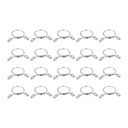 Fuel Line Hose Clips, 20 Pack 18Mm 304 Stainless Steel Single Wire Tubing Spring Clamps (Silver)