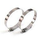2 Red Hound Auto Premium 304 Stainless Steel T-Bolt Turbo Silicone Hose Clamps 5 Inches 127-135Mm