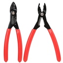Tebru Squeeze Pliers,7In Professional Electrical Cable Stripping Crimping Tool Wire Stripper for Terminals, Hand Crimper