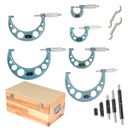 Waltyotur 6Pcs C-Type 0-6 Inch outside Micrometer Precision Machinist Tool Set Accuracy 0.0001 Inch for Precision Measurement Work