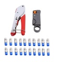 AGXAP Tool Bag RG6 Coax Cable Crimper Compression Tool Set Kit Wire Stripper with F RG59 Include Connectors Tools Stripper