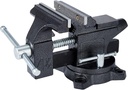 Gloppers Black Bench Vises, 4-1/2"Jaw Width with Swivel Base Table Vise Clamps