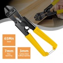 Deli 8-Inch Mini Bolt Cutter, Small Heavy Duty Wire Cutter, with Comfortable Soft Rubber Grip, Security Lock, 65Mn Steel Blade for Wire, Cables, Chains, Small Screws